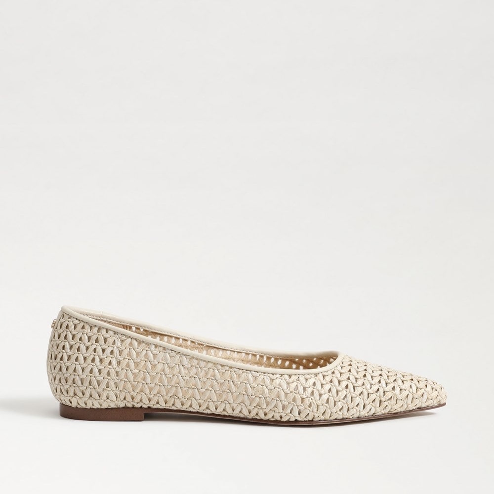 New Sam Edelman Wanda Pointed Toe Flat in Ivory Size 6.5 - Picture 3 of 11